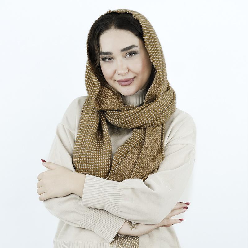 شال موهر نقطه ای کرم